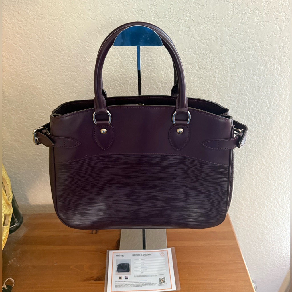 Louis Vuitton Passey Burgundy/Purple Epi Leather Top Handle Bag-Condition A+